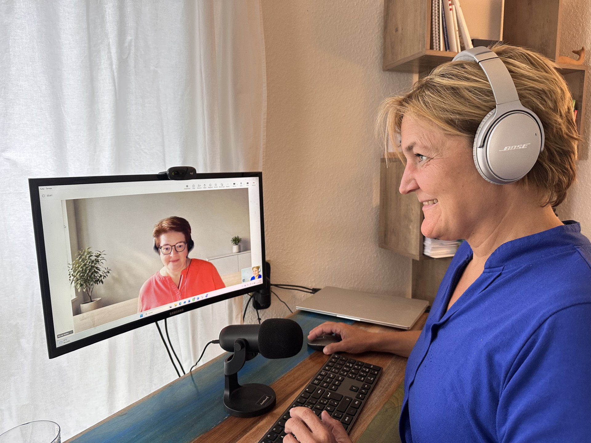Bild Referenz Nicole und Kathrin im Onlinecall.